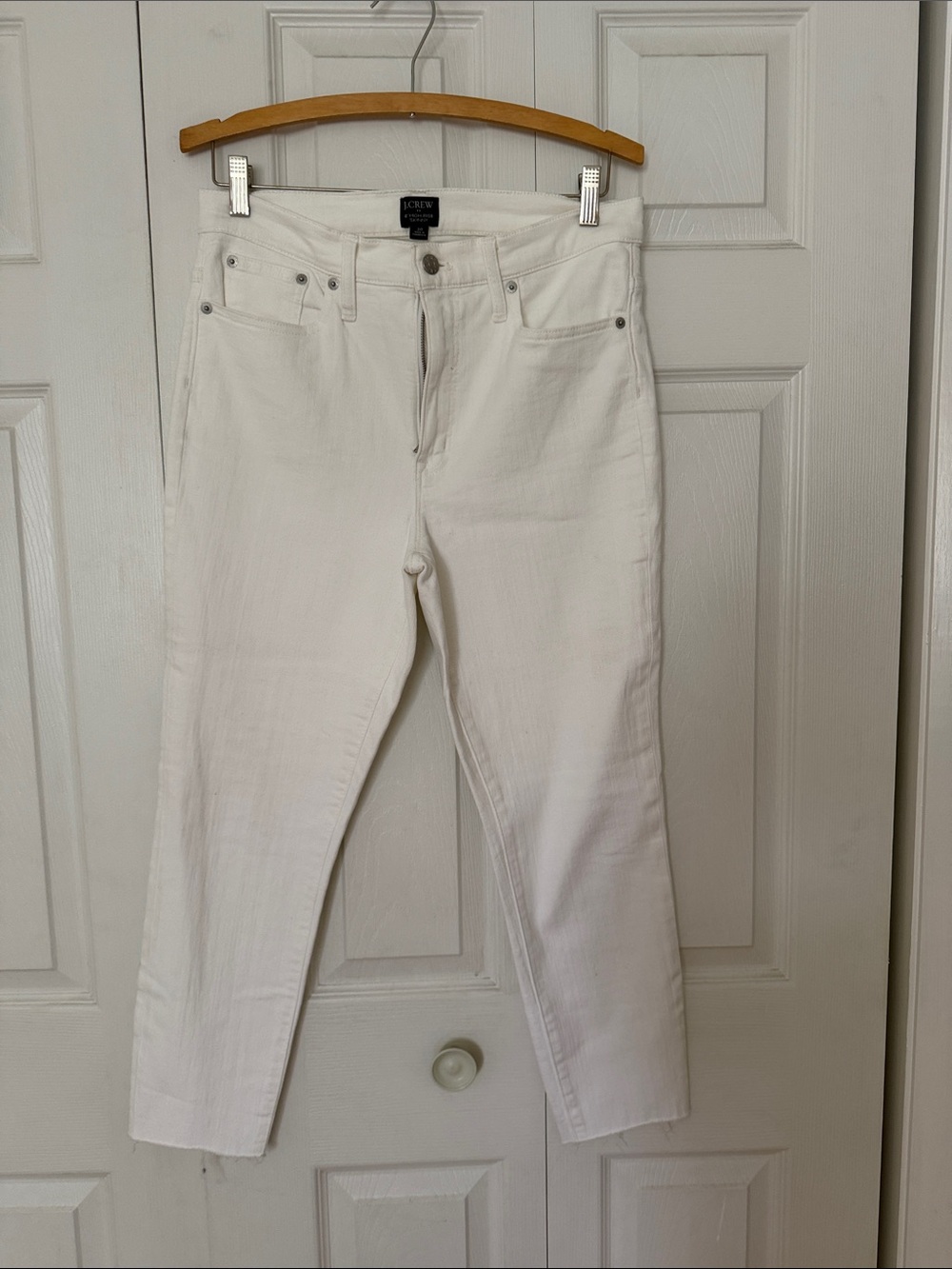 J. Crew Factory white Cropped Ankle Jeans